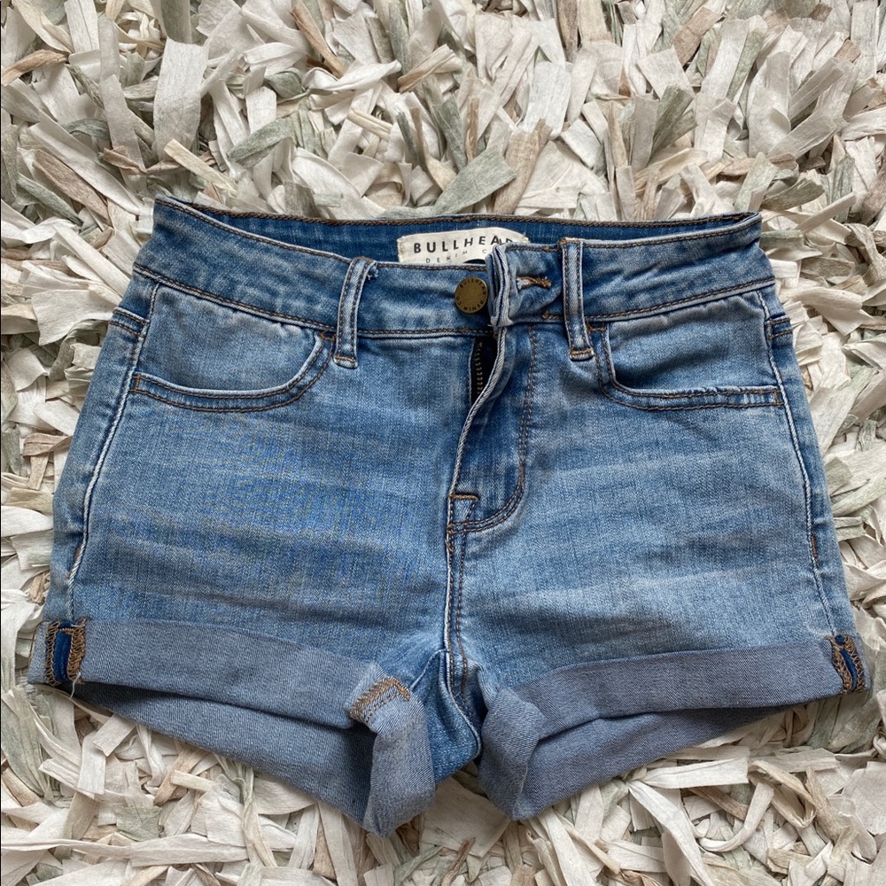 Light wash shorts